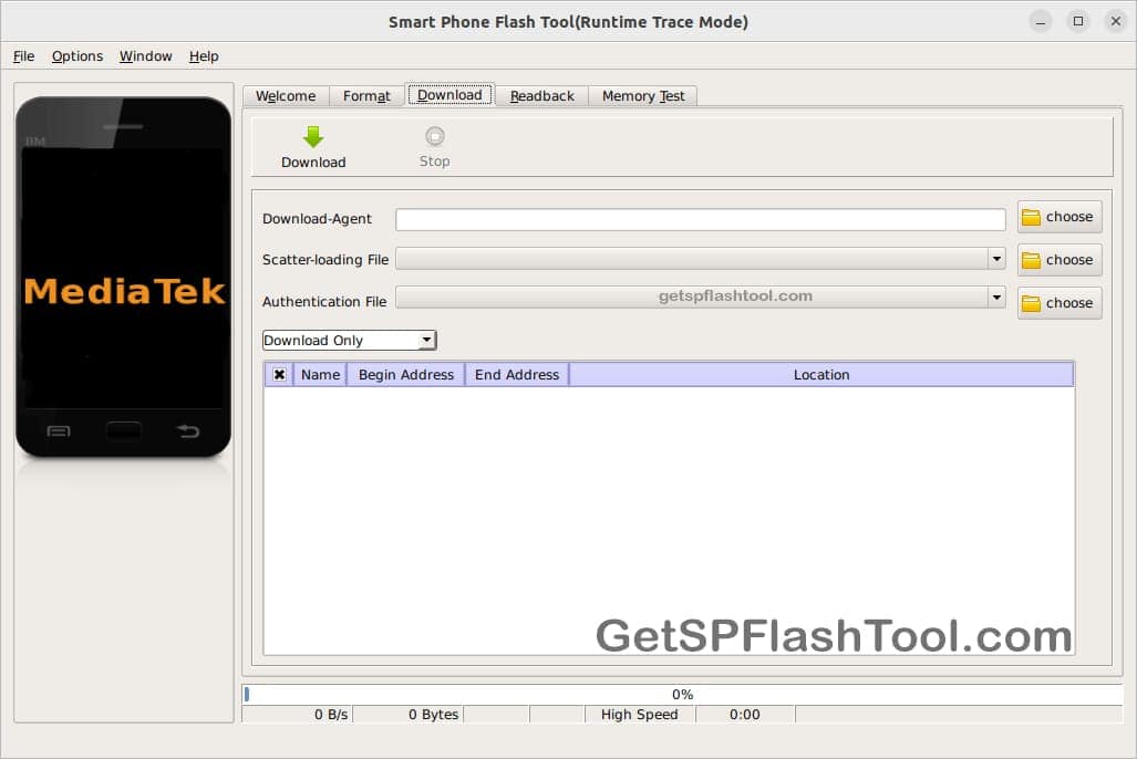 SP Flash Tool v5.1548